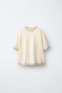 KNIT T-SHIRT WITH COTTON AND LINEN