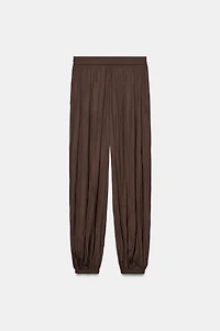 PANTALON BOUFFANT SATINÉ