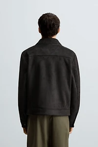 FAUX SUEDE REGULAR FIT JACKET