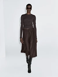 Skort with belt