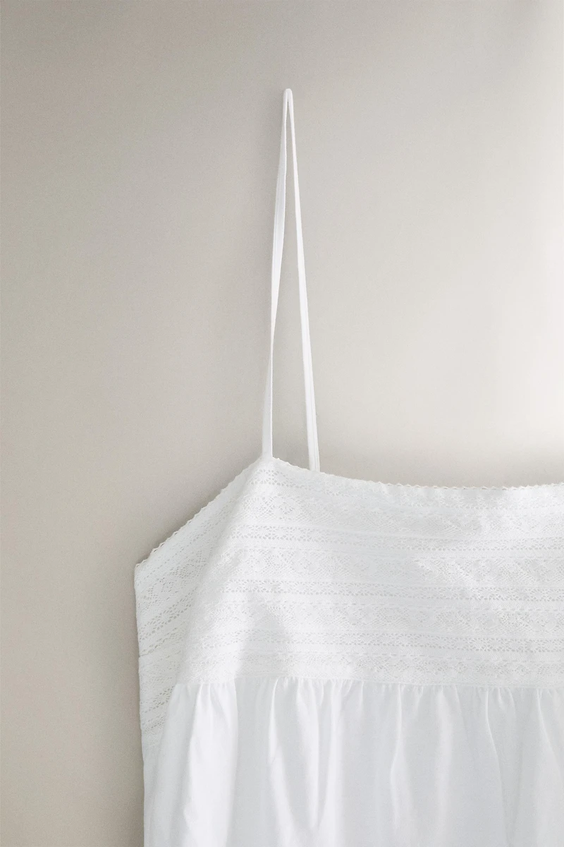 CHEMISE DE NUIT COTON DENTELLE