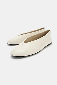 BALLERINES PLATES EN CUIR