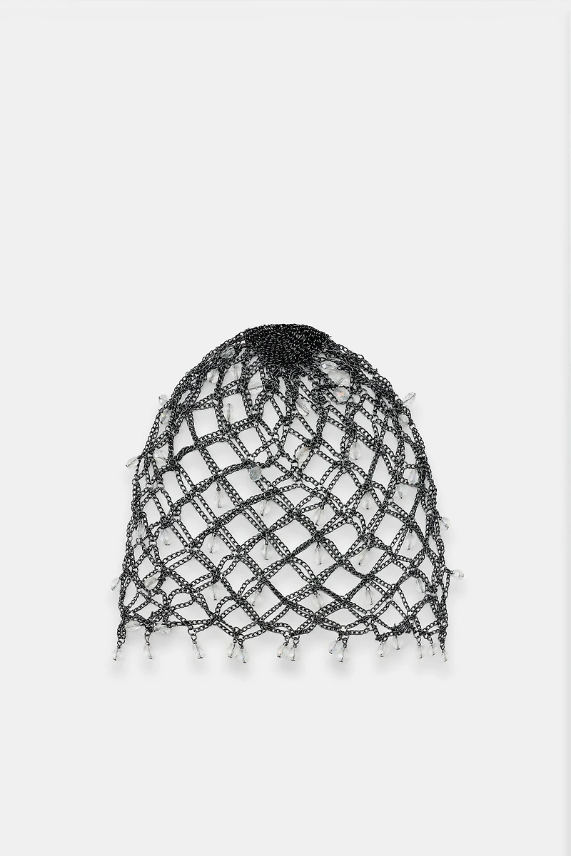 BEADED CHAIN HEADPIECE