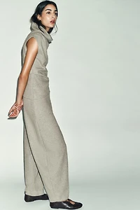 WRAP FRONT BUTTON PANTS