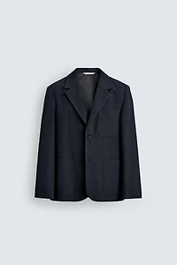 WOOL BLEND POCKET BLAZER