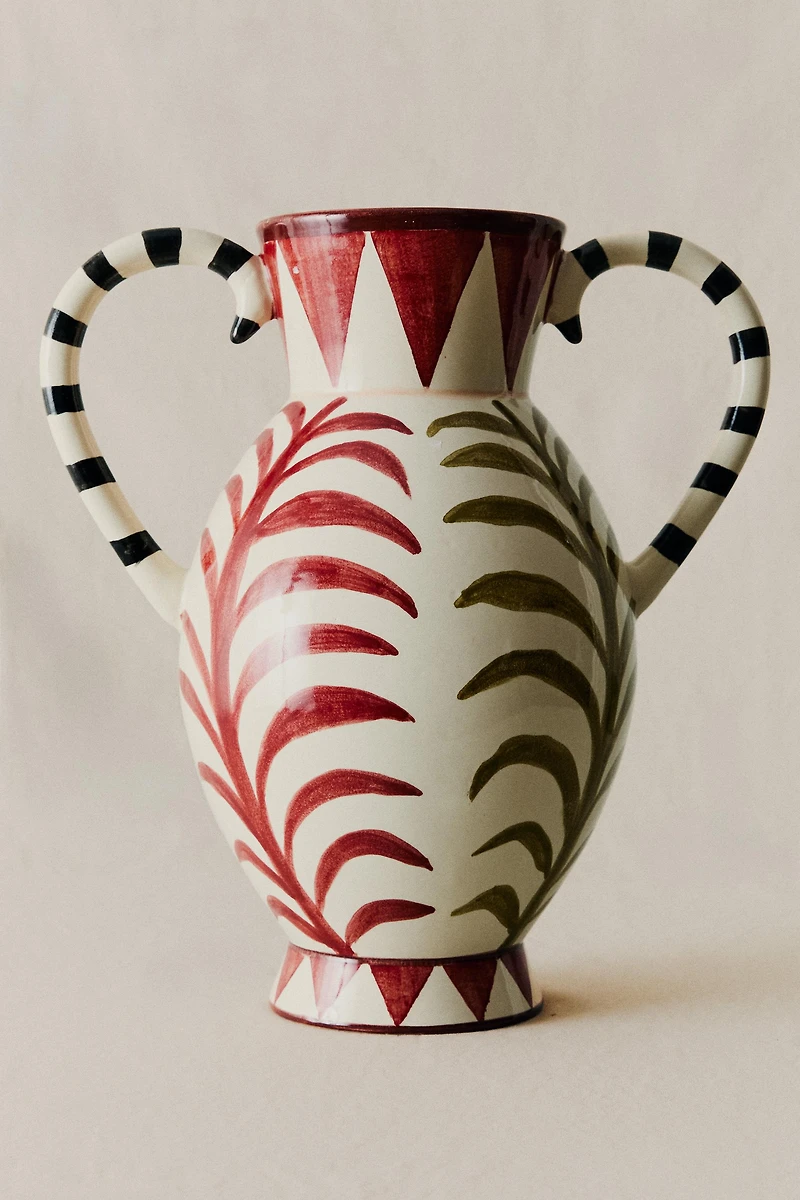 VASE CÉRAMIQUE À DEUX ANSES