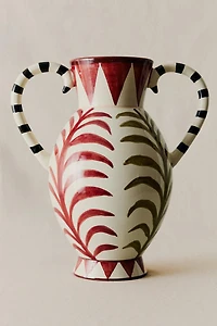 VASE CÉRAMIQUE À DEUX ANSES