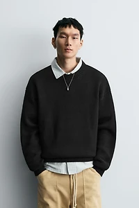 COTTON TEXTURE SWEATER