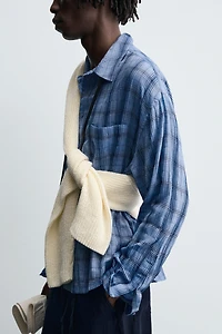 FLOWY PLAID SHIRT