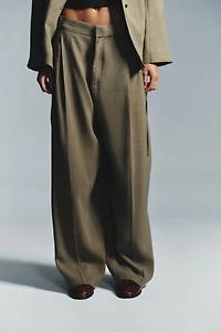 DOUBLE PLEAT FLAP PANTS