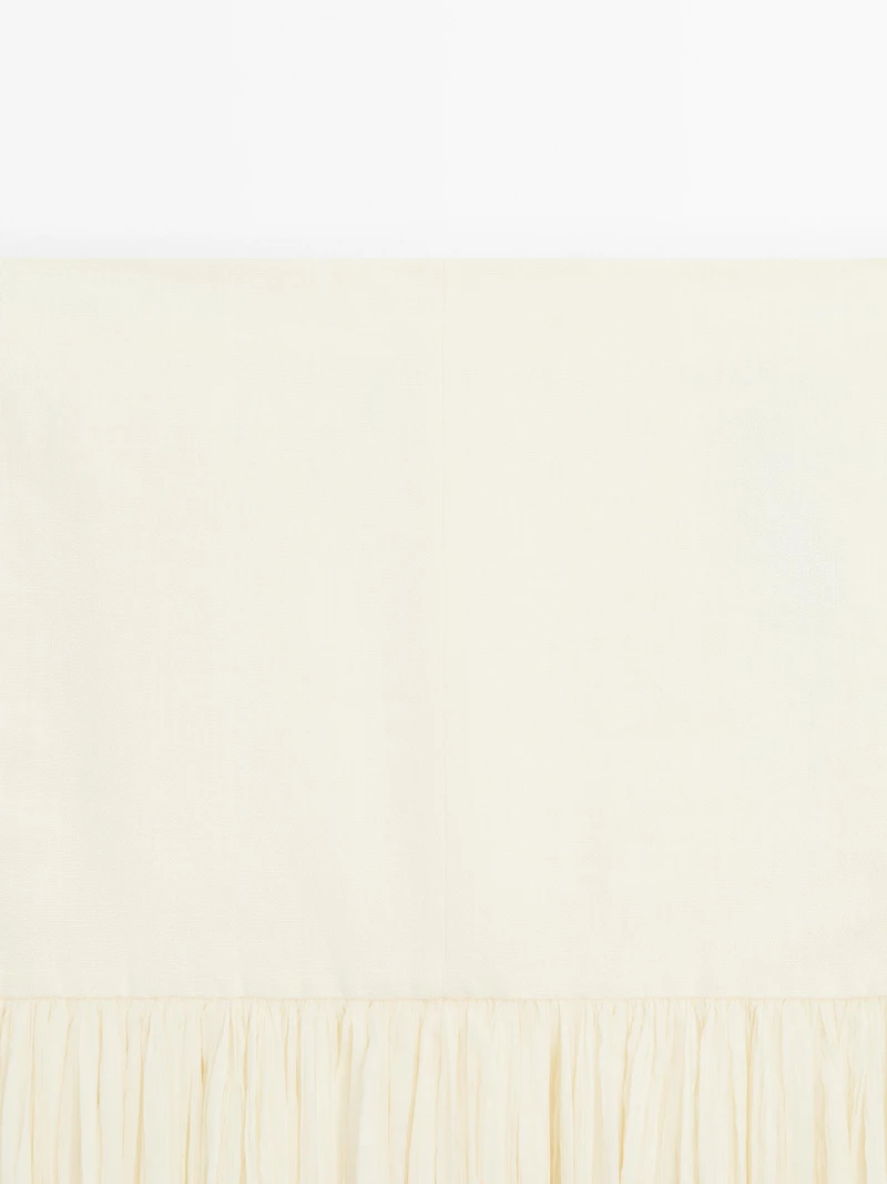 Long silk blend skirt with corset belt - Studio