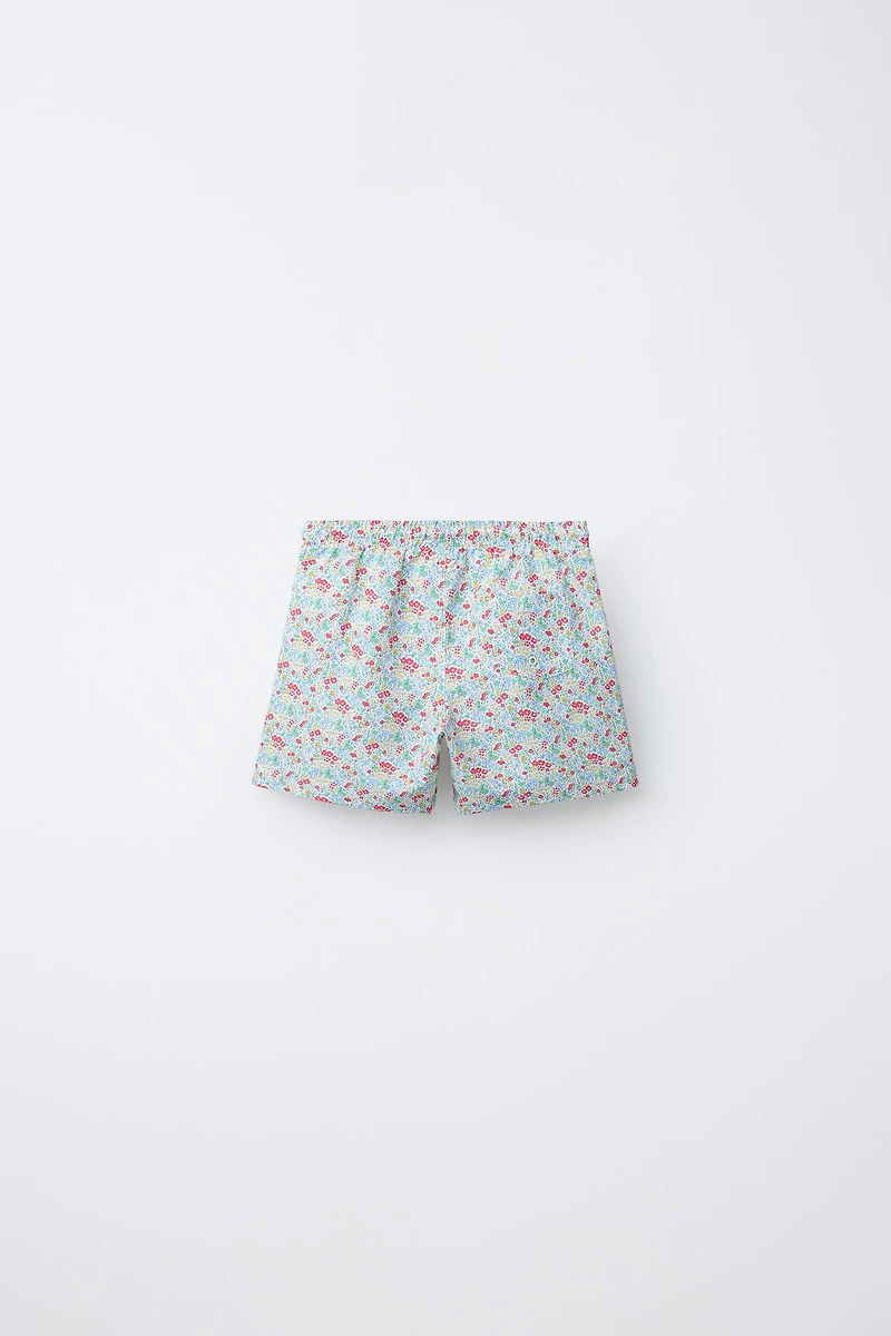 1-6 YEARS/ FLORAL SWIM SHORTS