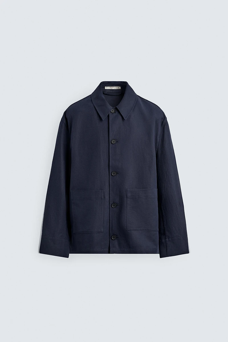 SURCHEMISE RELAXED FIT COTON ET LIN