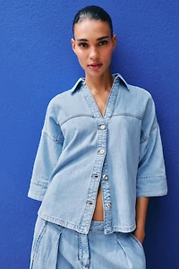 Z1975 WIDE SLEEVE DENIM SHIRT