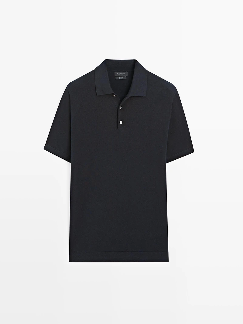 100% cotton knit polo shirt