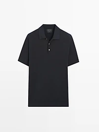100% cotton knit polo shirt