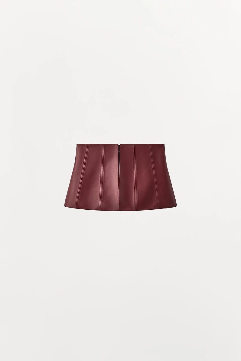 FAUX LEATHER CORSET BELT