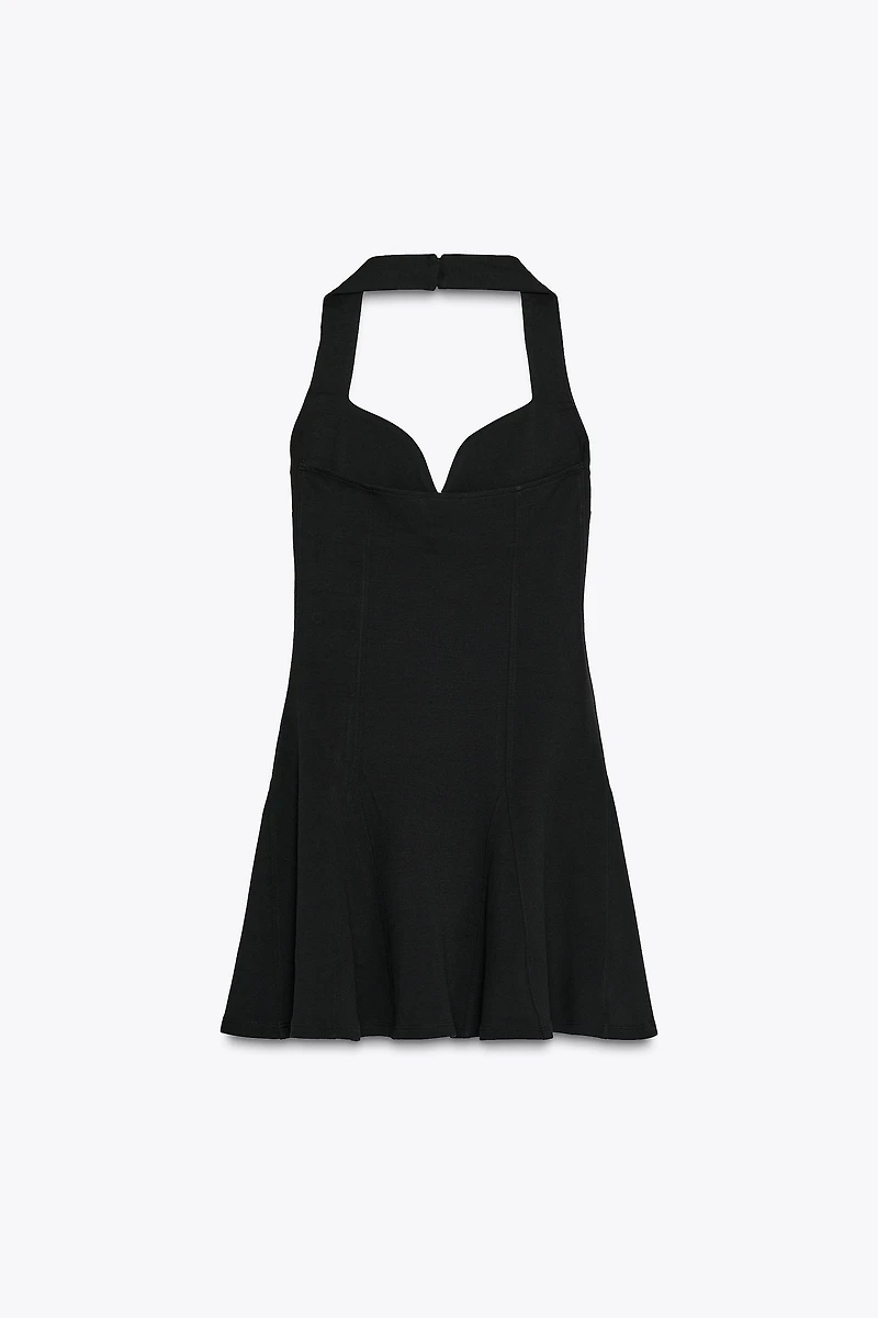 HALTER INTERLOCK SHORT DRESS