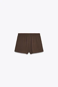 DRAWSTRING MINI SHORTS