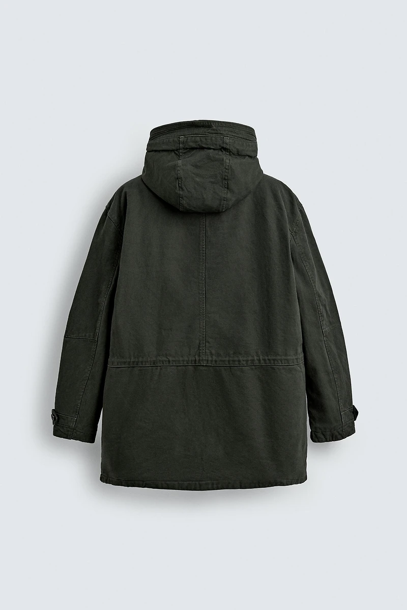 RELAXED FIT WASHED PARKA