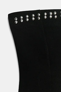 STUDDED STRETCH BANDEAU TOP