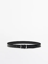 Reversible nappa leather belt