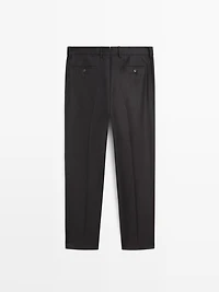 100% wool flannel trousers