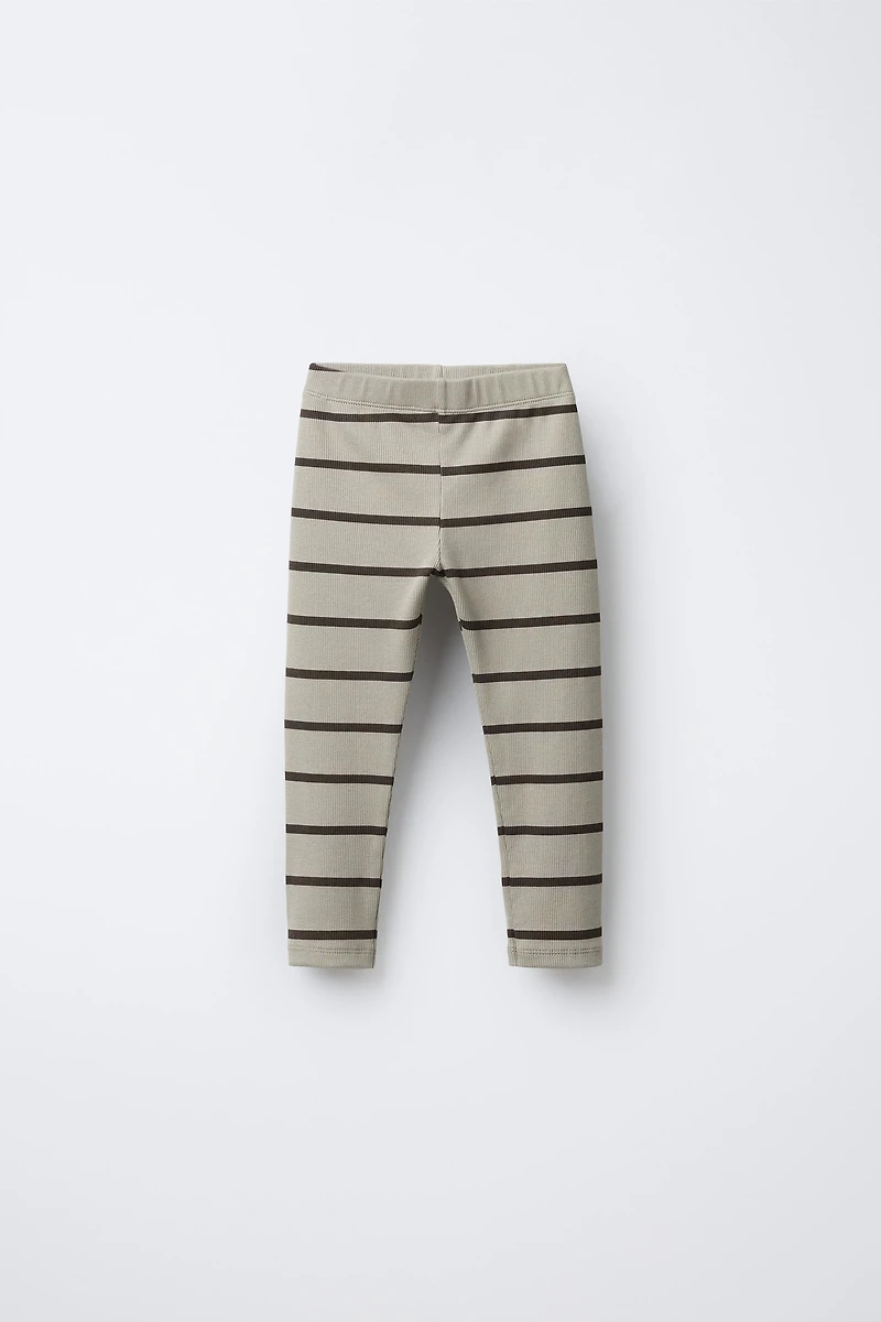 LEGGING CÔTELÉ RAYURES
