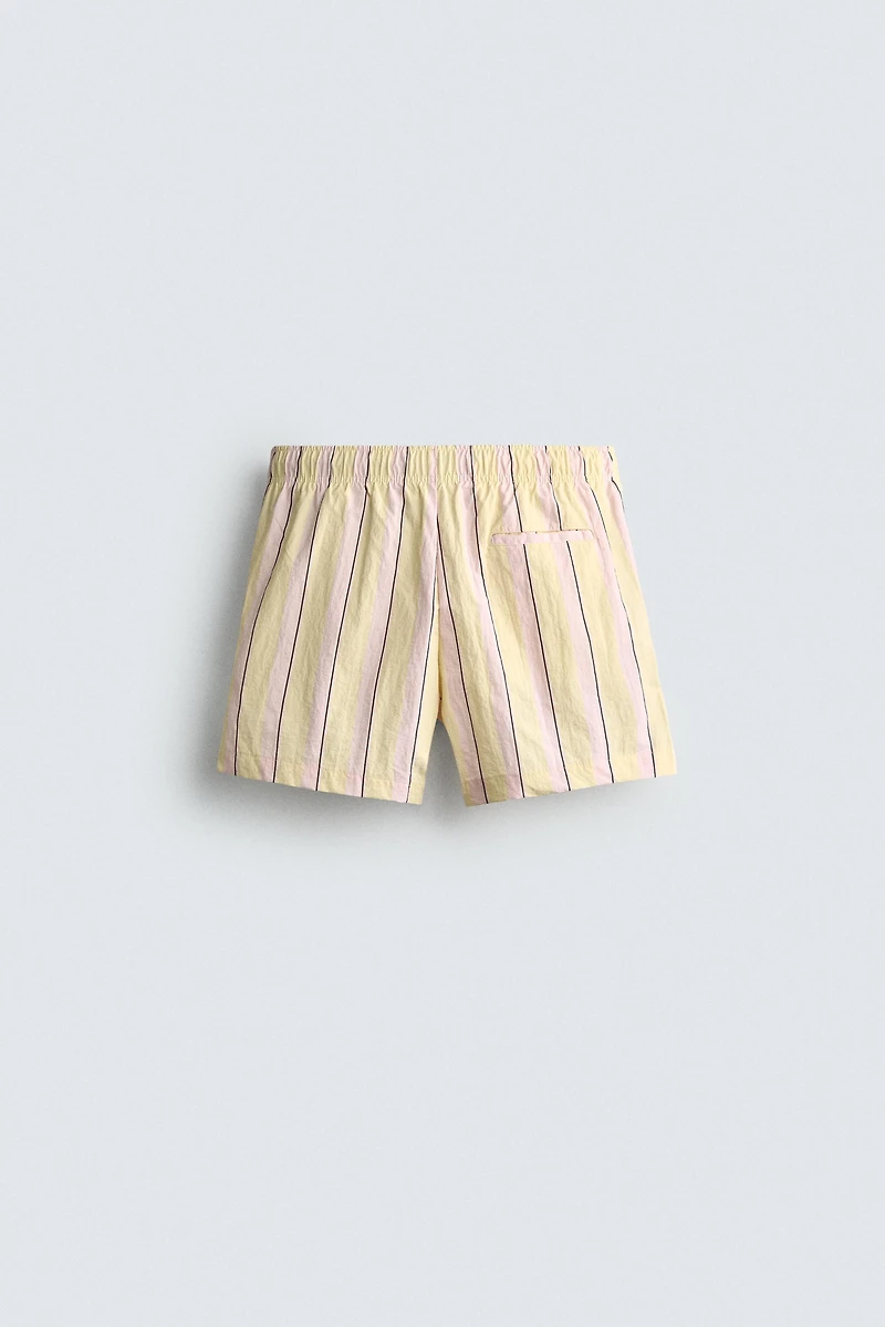 MAILLOT DE BAIN MI-LONG À RAYURES
