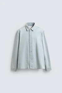 RELAXED FIT WASHED DENIM SHIRT