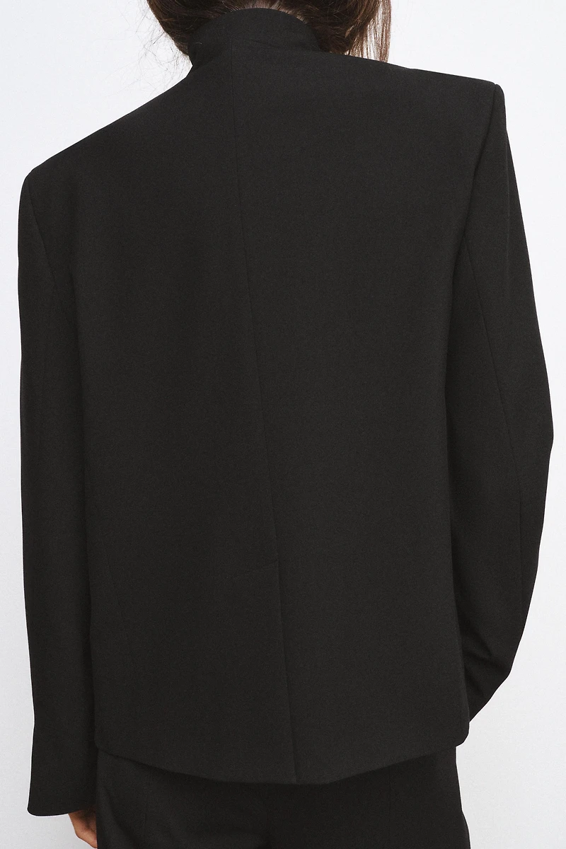 HIGH COLLAR BUTTONED BLAZER ZW COLLECTION