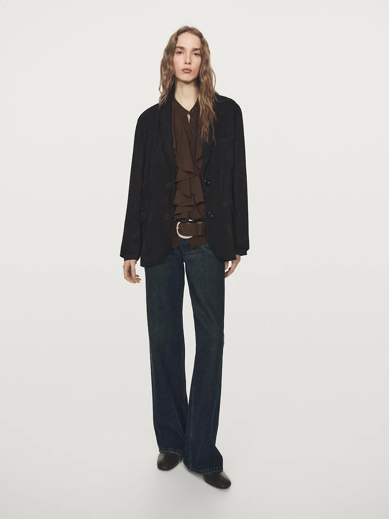 Flowing blouse with ruffles