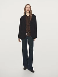 Flowing blouse with ruffles