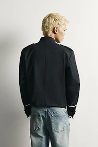 CONTRAST CROPPED FIT JACKET