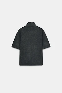 SHORT SLEEVE BEADED KNIT JUMPER