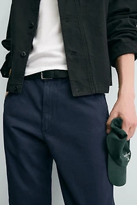 WASHED TAPERED FIT PANTS