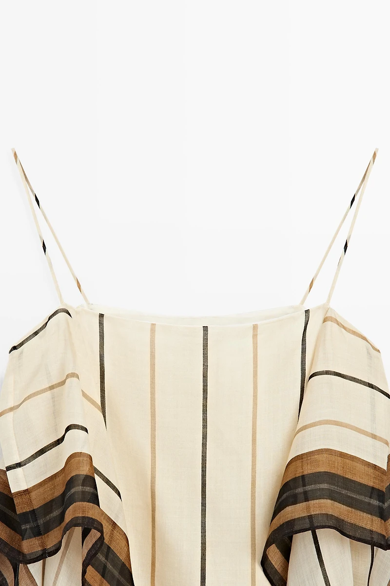 Flowing striped strappy top