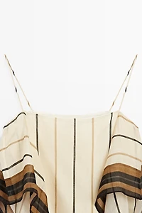 Flowing striped strappy top