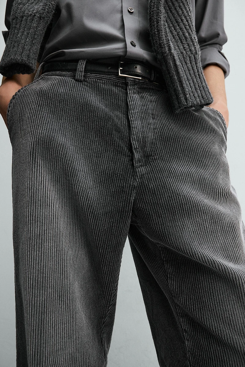 RELAXED FIT CORDUROY PANTS
