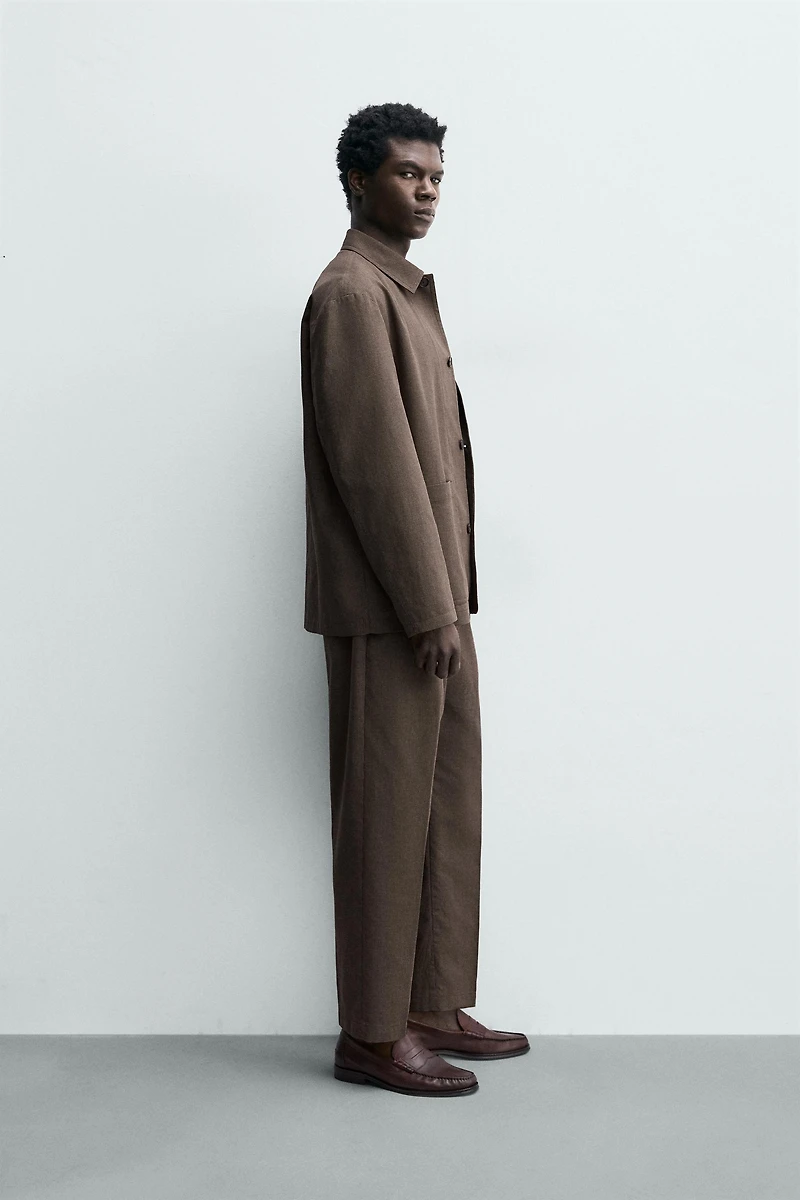 RELAXED FIT HOUNDSTOOTH SUIT PANTS