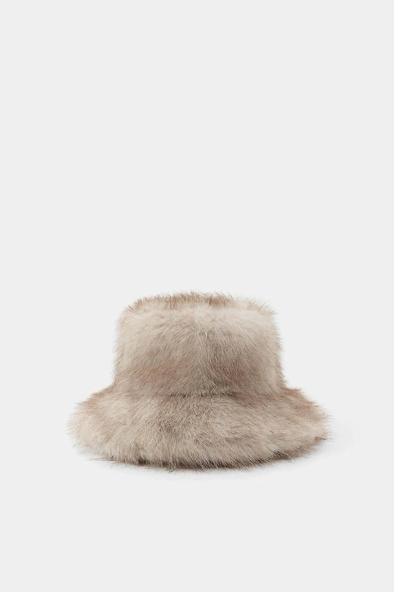 FAUX FUR BUCKET HAT
