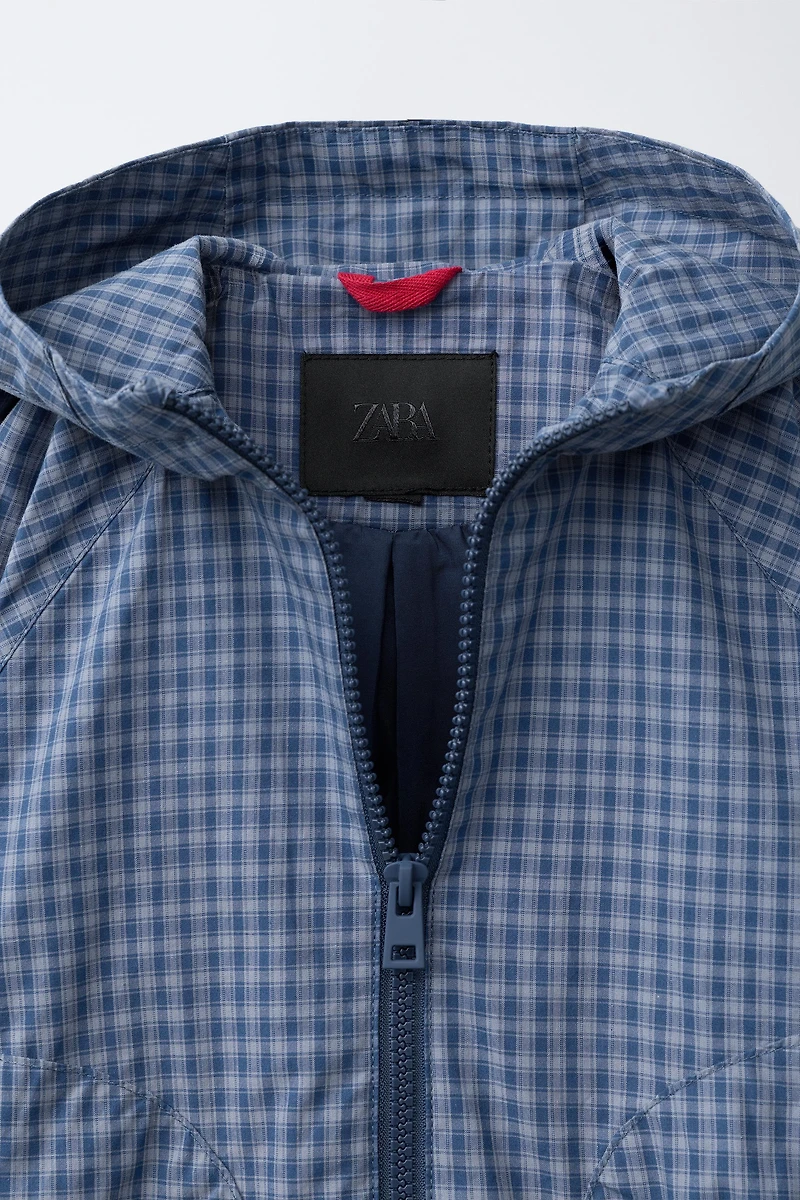 LIGHTWEIGHT PLAID JACKET