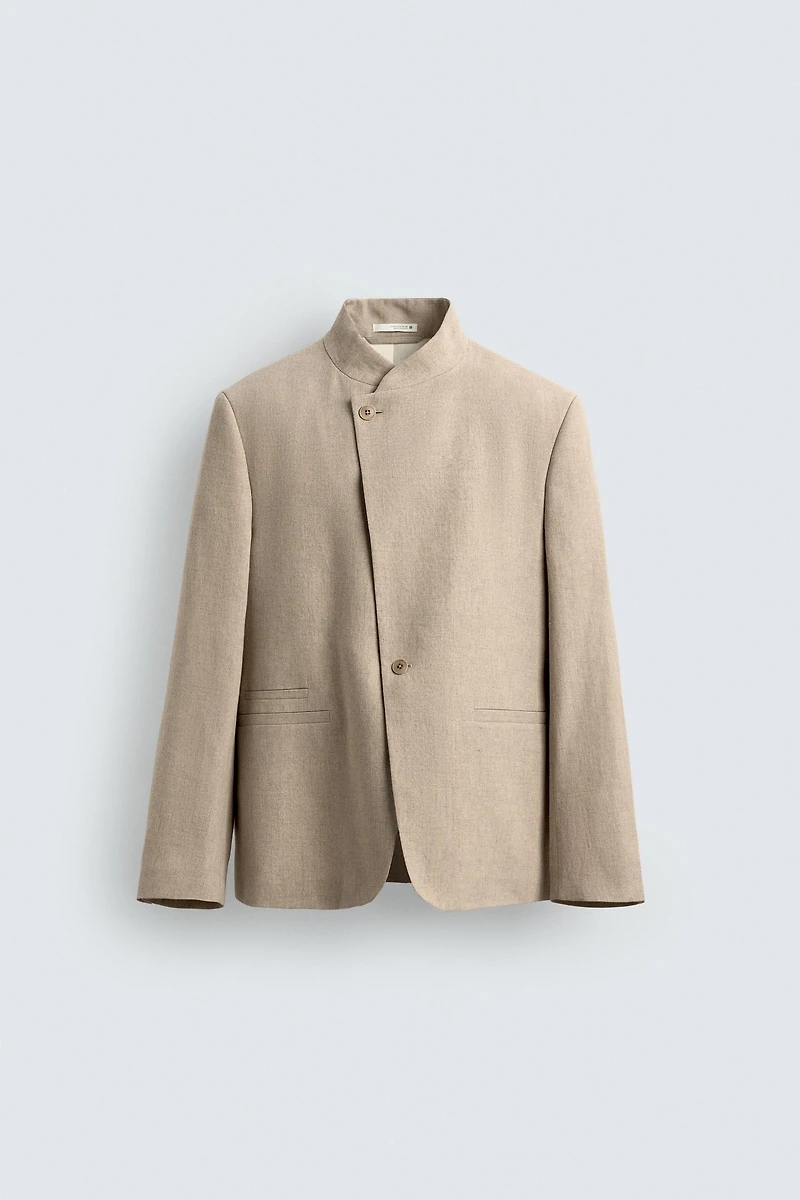 RELAXED FIT DOUBLE BREASTED SUIT BLAZER