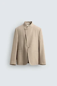 RELAXED FIT DOUBLE BREASTED SUIT BLAZER