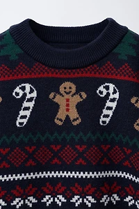 BISCUIT JACQUARD KNIT JUMPER