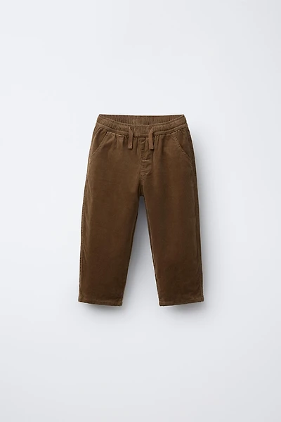 LINED FINE-WALED CORDUROY PANTS