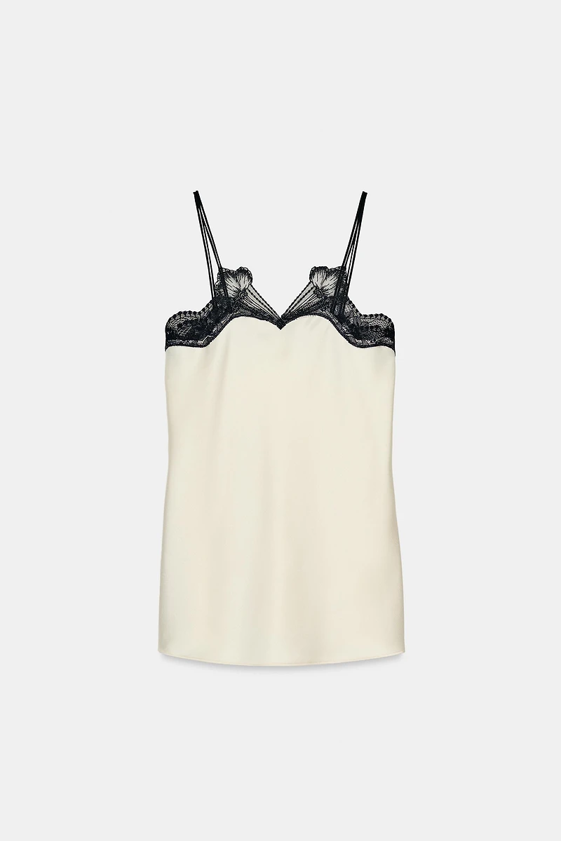 TOP DENTELLE CONTRASTE ZW COLLECTION