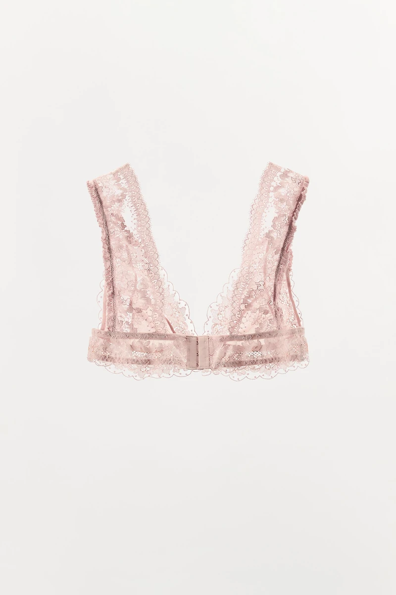TRIANGLE LACE COMBINATION BRA