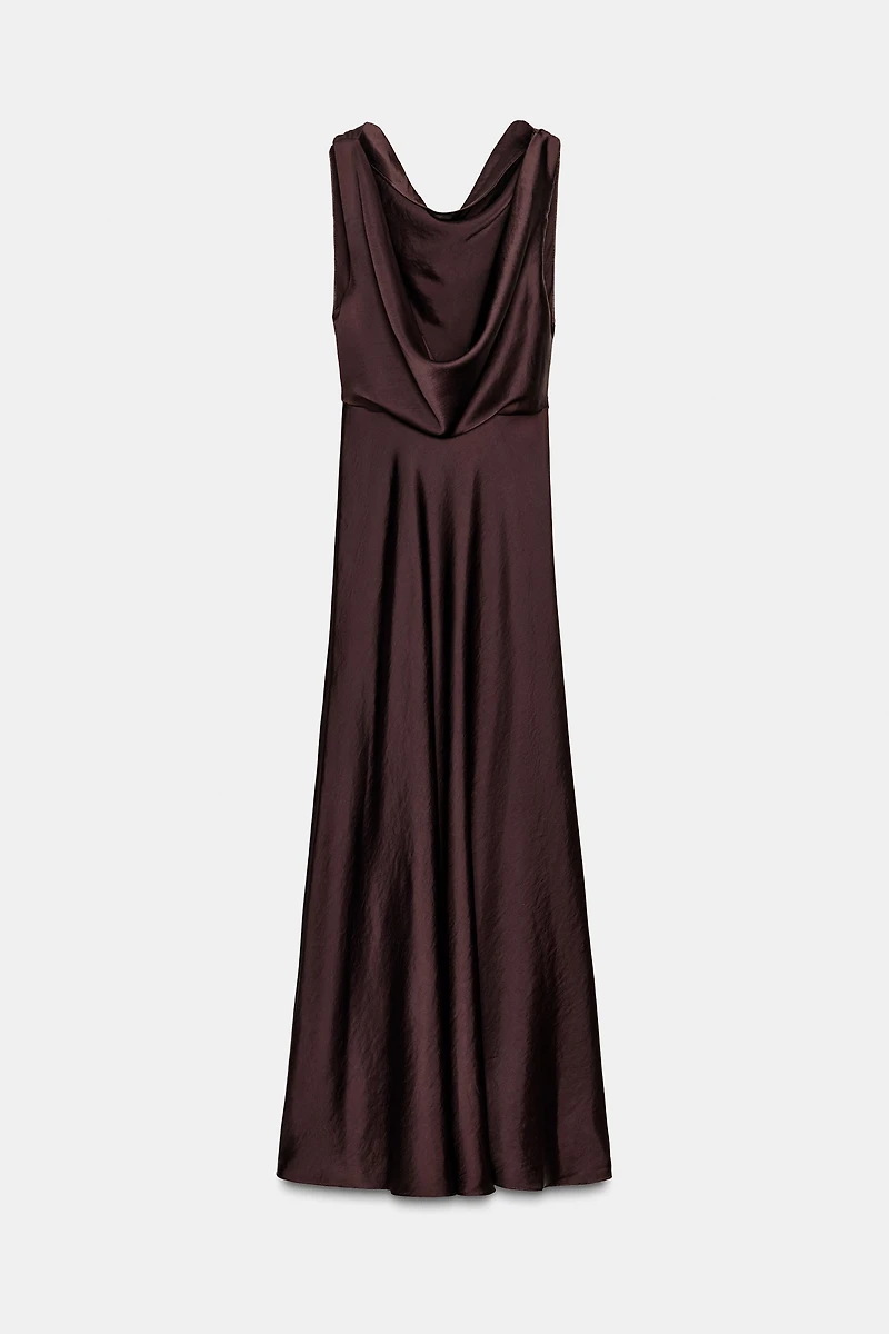 ZW COLLECTION SATIN EFFECT MIDI DRESS