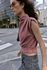 TOP BOUCLE EFFET DAIM